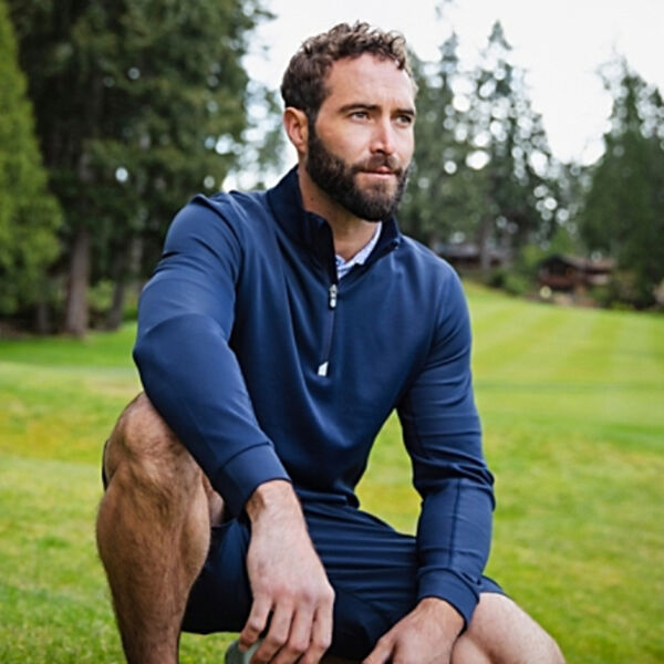 Cutter & Buck Traverse Stretch Quarter Zip Mens Big and Tall Pullover Miniaturansicht