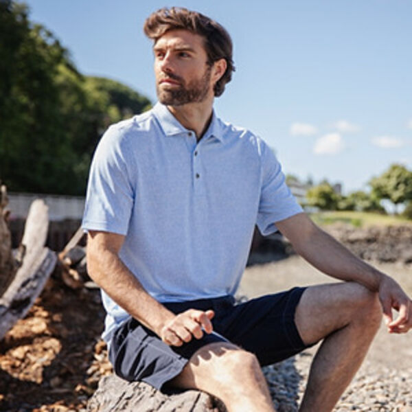 Cutter & Buck Virtue Eco Pique Botanical Print Recycled Mens Polo Miniaturansicht
