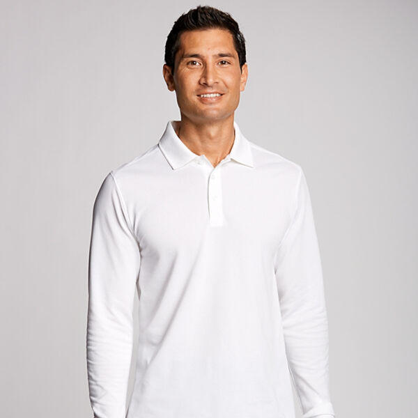 Cutter & Buck Advantage Tri-Blend Pique Mens Long Sleeve Polo Miniaturansicht