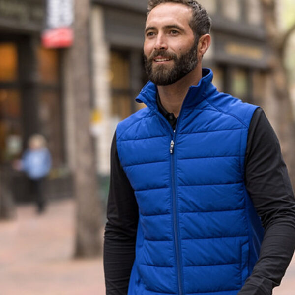 Cutter & Buck Evoke Hybrid Eco Softshell Recycled Mens Full Zip Vest Miniaturansicht