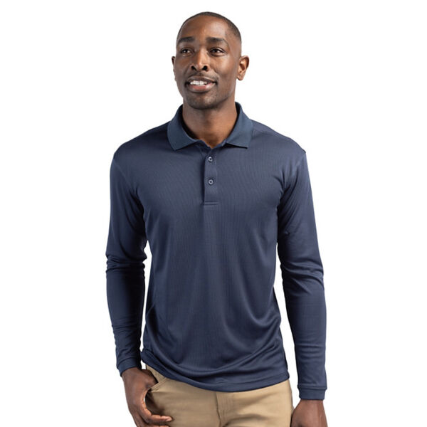 Clique Ice Pique Mens Long Sleeve Tech Polo Miniaturansicht