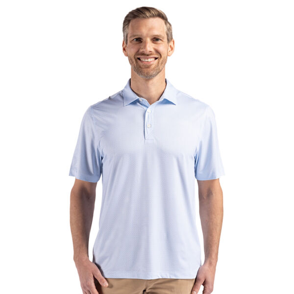 Cutter & Buck Pike Eco Diamond Dot Print Recycled Mens Big & Tall Polo Miniaturansicht