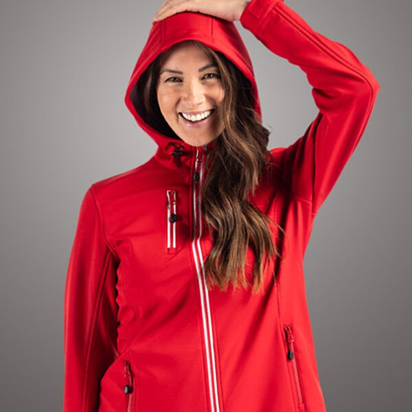 Clique Telemark Eco Stretch Softshell Full Zip Womens Hooded Jacket Miniaturansicht