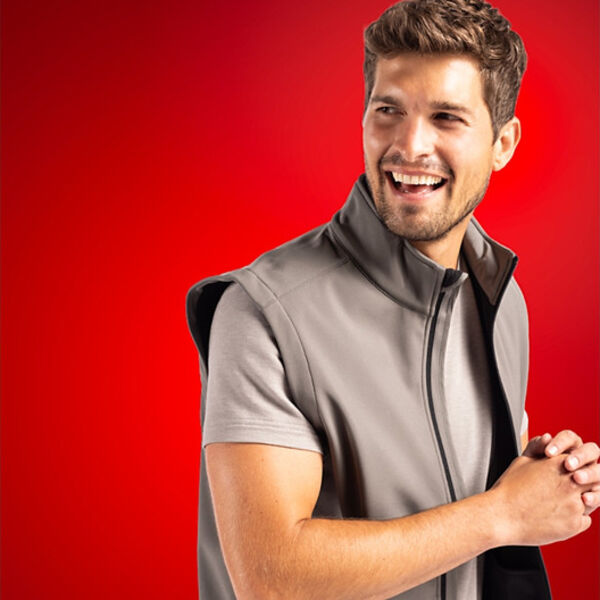 Clique Tempo Eco Stretch Full Zip Mens Softshell Vest Miniaturansicht