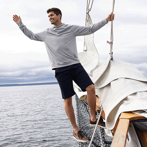 Cutter & Buck Adapt Knit Recycled Mens Heathered Hooded Pullover Miniaturansicht