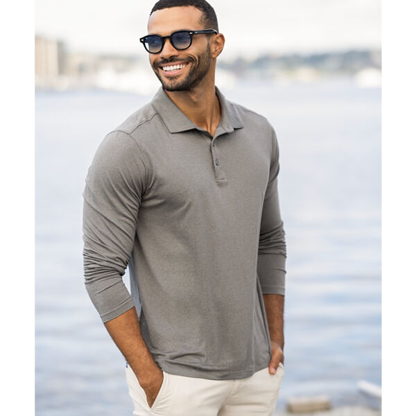 Cutter & Buck Coastline Epic Comfort Recycled Mens Long Sleeve Polo Miniaturansicht