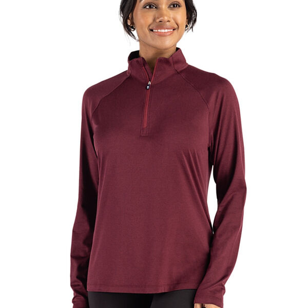 Cutter & Buck Coastline Epic Comfort Recycled Womens Quarter Zip Miniaturansicht