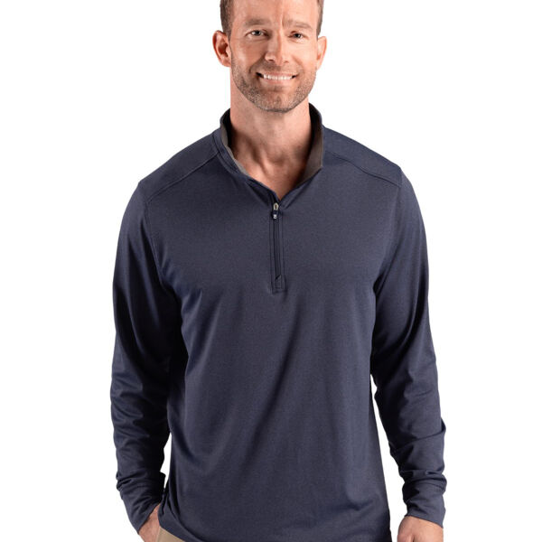 Cutter & Buck Forge Recycled Four-Way Stretch Mens Big & Tall Quarter Zip Pullover Miniaturansicht