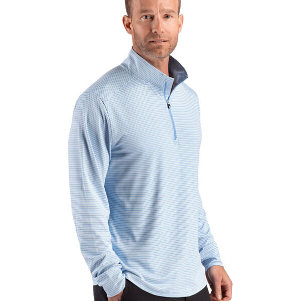 Cutter & Buck Forge Recycled Double Stripe Four-Way Stretch Mens Quarter Zip Pullover Miniaturansicht