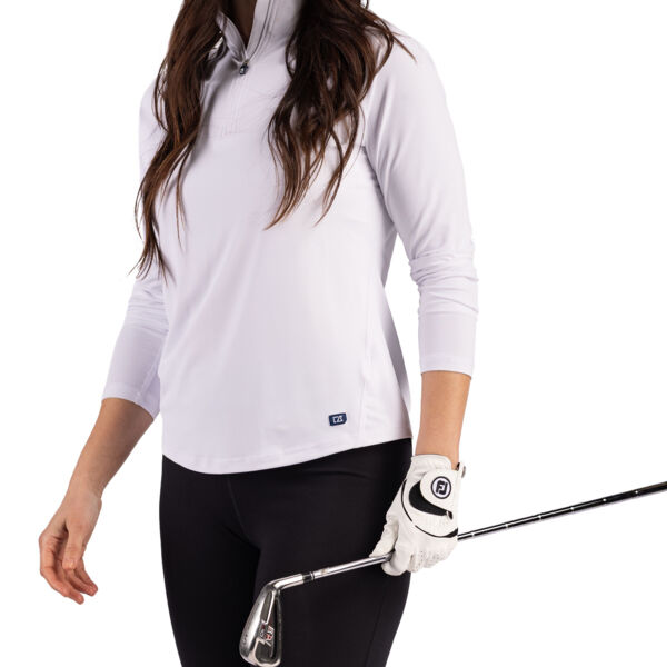 Cutter & Buck Prospect Recycled Featherlight Stretch Womens Quarter Zip Miniaturansicht