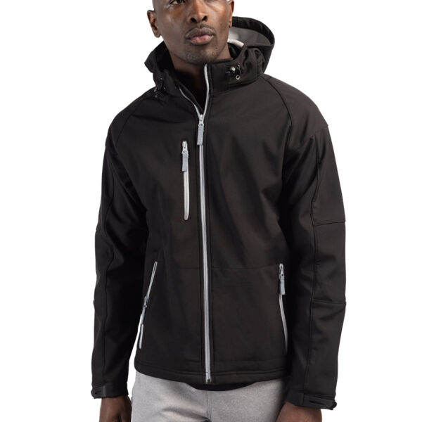Clique Serac Stretch Softshell Hooded Full Zip Mens Jacket Miniaturansicht