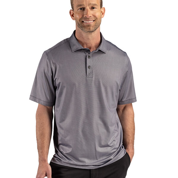 Cutter & Buck Pike Recycled Lattice Print Mens Big & Tall Polo Miniaturansicht