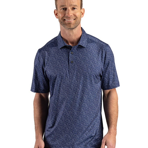 Cutter & Buck Pike Recycled Fern Print Mens Big & Tall Polo Miniaturansicht