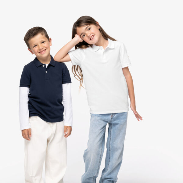 Umweltfreundliches Polohemd aus Pikeetrikot für Kinder  Miniaturansicht