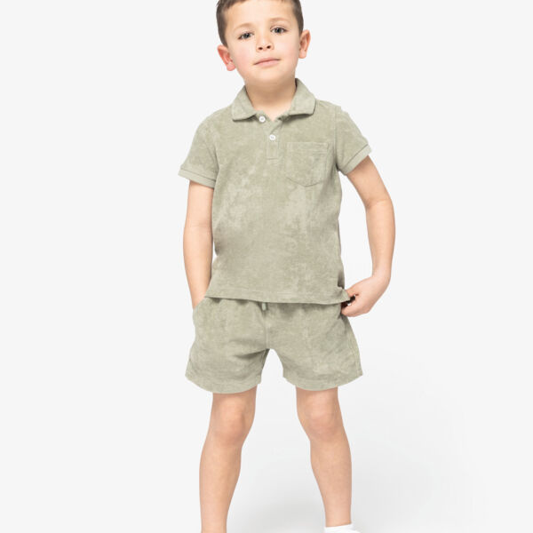 Umweltfreundliches Polohemd aus Frottee für Kinder Miniaturansicht