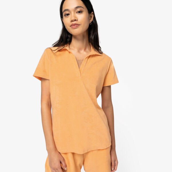 Umweltfreundliches Damen-Polohemd aus Frottee Miniaturansicht