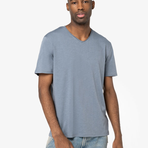 Umweltfreundliches unversäumtes Herren Slub-T-Shirt  Miniaturansicht