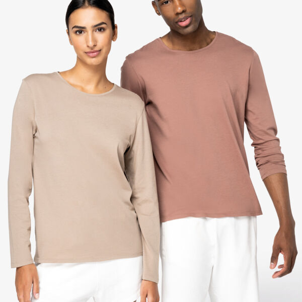 Umweltfreundliches ausgewaschenes Unisex T-Shirt mit langen Ärmeln  Miniaturansicht