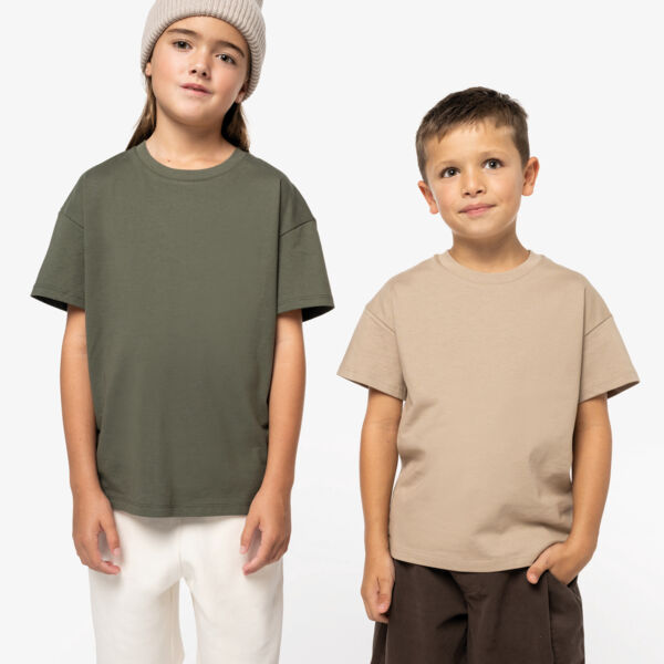 Umweltfreundliches T-Shirt mit hängenden Schultern für Kinder Miniaturansicht