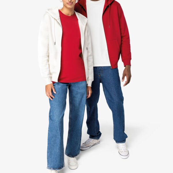Umweltfreundliches Unisex Kapuzensweatshirt mit Reißverschluss Miniaturansicht