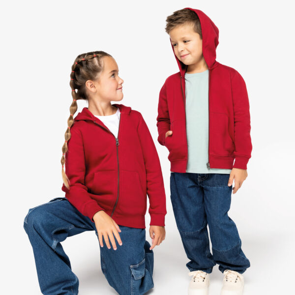 Umweltfreundliches Kinder-Hoodie mit Reißverschluss  Miniaturansicht