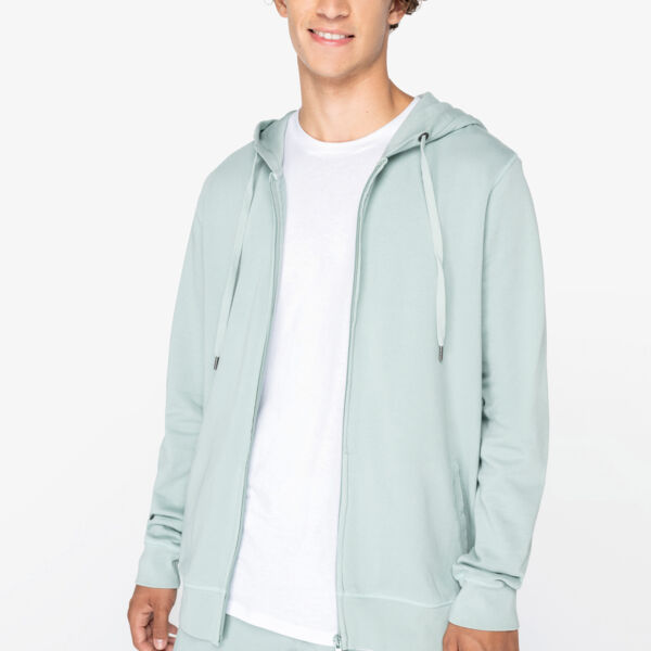 Umweltfreundliches Unisex-Kapuzensweatshirt aus French Terry mit Reißverschluss Miniaturansicht