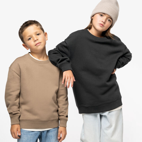 Umweltfreundliches Oversize Sweatshirt mit Rundhalsausschnitt für Kinder Miniaturansicht