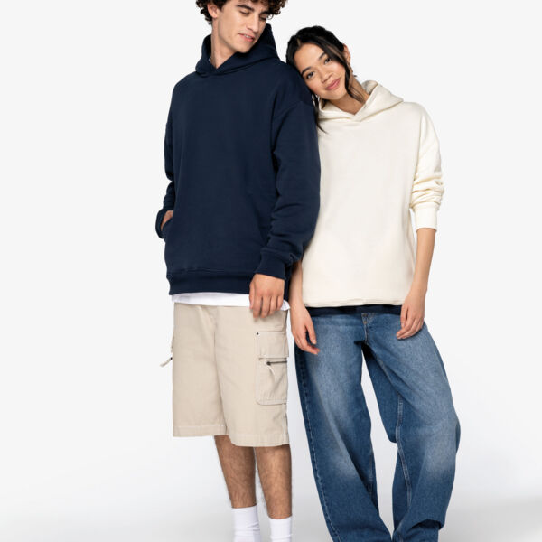 Umweltfreundliches Oversize Unisex-Kapuzensweatshirt Miniaturansicht