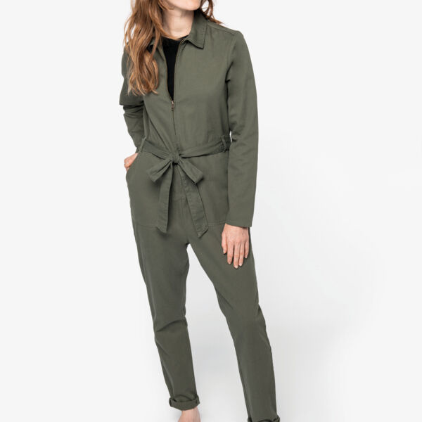 Umweltfreundlicher ausgewaschener Damen-Overall Miniaturansicht