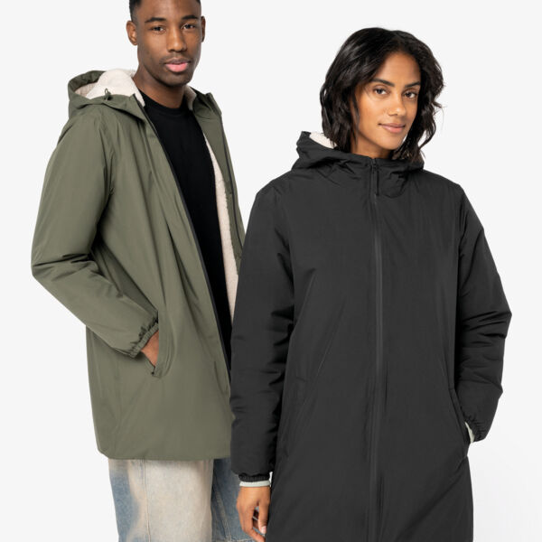Umweltfreundliche Vollständige wasserdichte und gefütterte Sherpa Unisex-Jacke Miniaturansicht